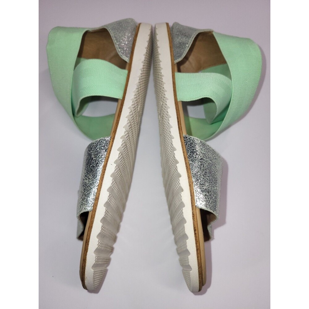 Sorel Ella Silver Mint Green Sandals Size 8.5 - Picture 5 of 13
